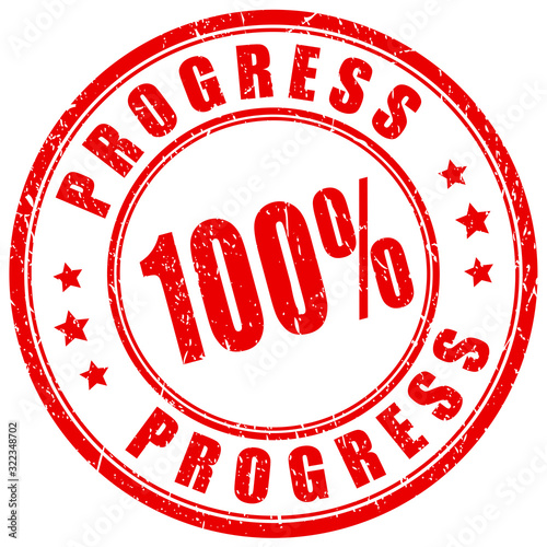 Progress guarntee vector stamp