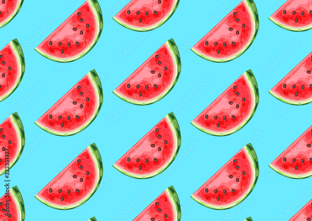 Seamless pattern with watermelons slices. Seamless pattern with watermelons slices.