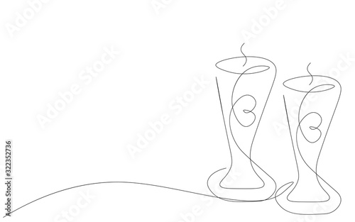 Cup of coffee love heart vector illustration