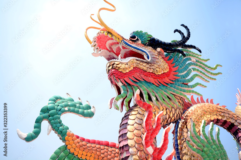 colorful a chinese dragon stucco colorful a chinese dragon stucco