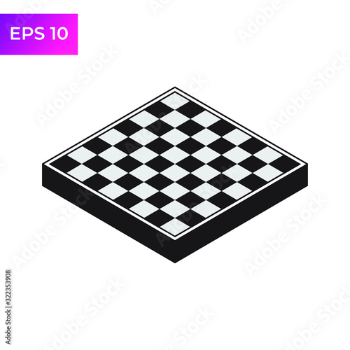 Chess board icon template color editable. Chess board symbol logo vector sign isolated on white background illustration for graphic and web design.