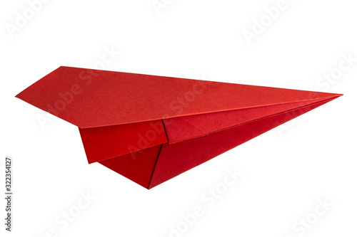 Red paper aircraft photo