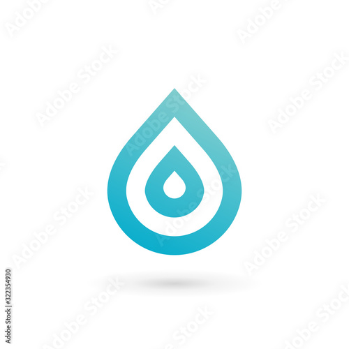 Water drop symbol logo icon design template elements