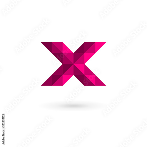 Letter X mosaic logo icon design template elements