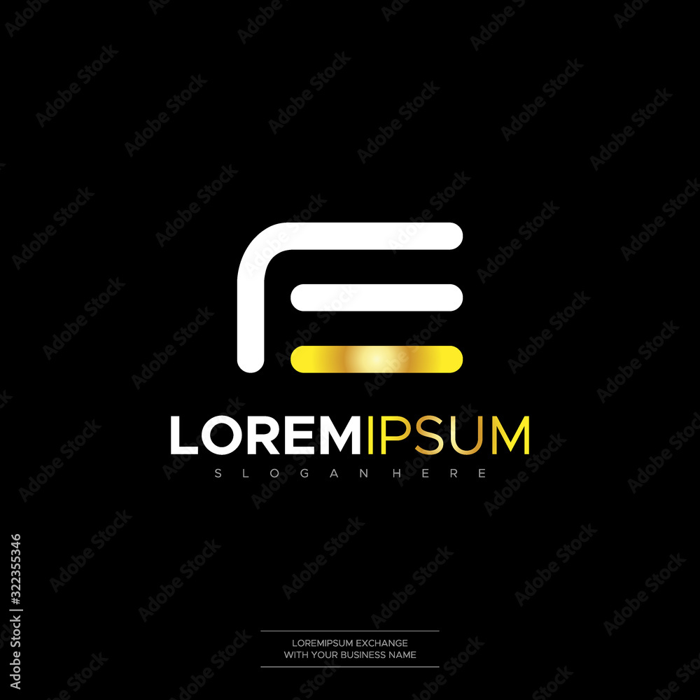 FE F E Initial Logo Letter Design Vector Illustration FE F E Initial Logo Letter Design Vector Illustration