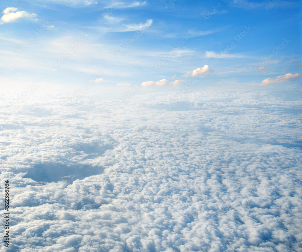 Fototapeta premium Clouds a view from airplane window
