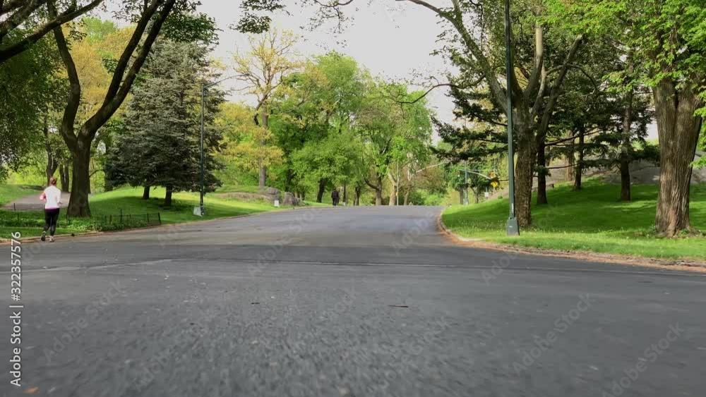 People jogging in central park new york city