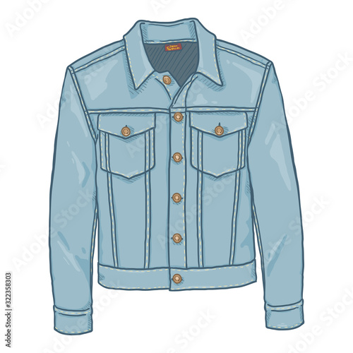 Vector Cartoon Classic Denim Jacket