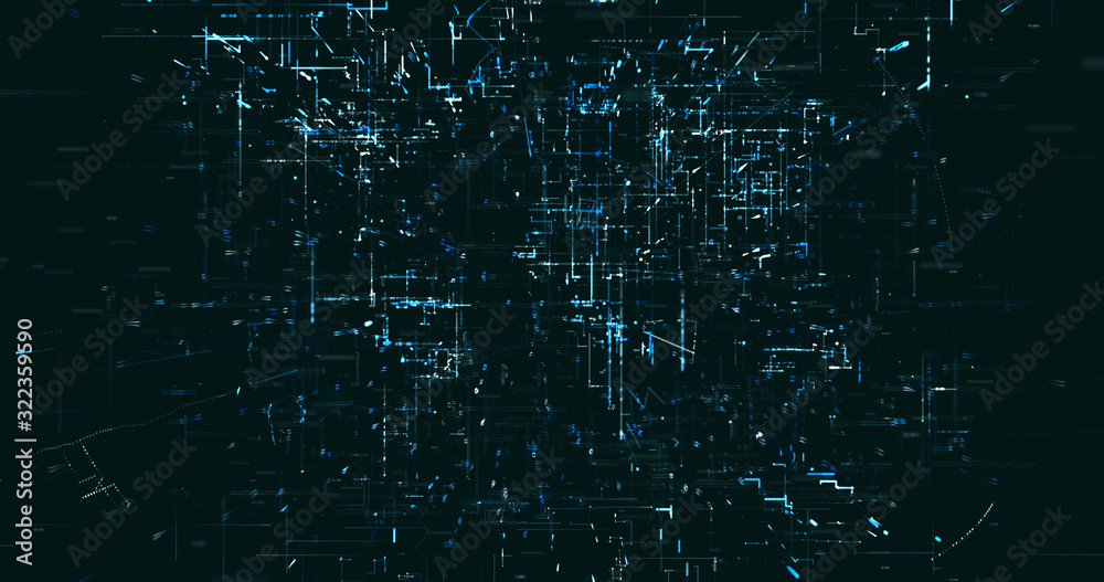 Obraz premium Abstract digital network data background, 3D rendering