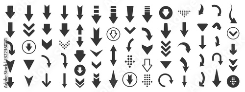 Arrow icon. Mega set of vector arrows