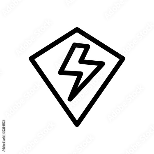 Super Hero Shield Icon Vector. Thin line sign. Isolated contour symbol illustration