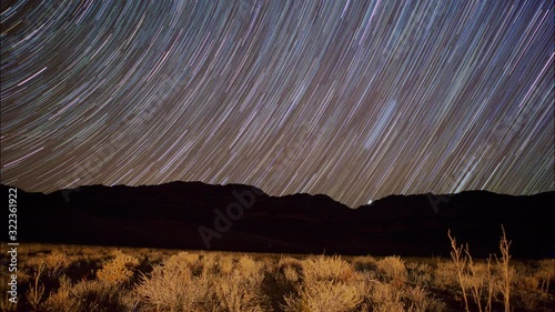 Star Trails in Desert