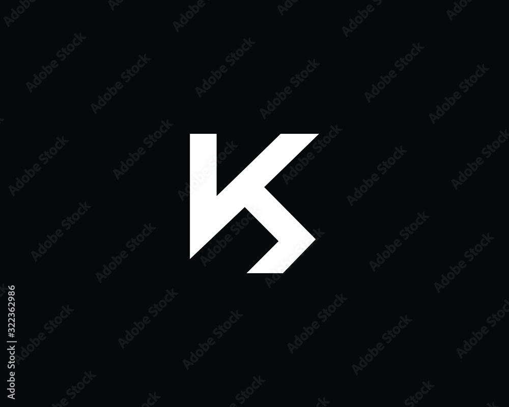 Creative and Minimalist Letter KS VS Logo Design Icon, Editable in Vector Format in Black and White Color Creative and Minimalist Letter KS VS Logo Design Icon, Editable in Vector Format in Black and White Color