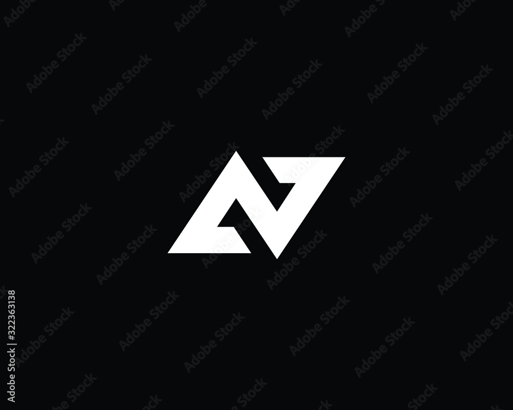 Creative and Minimalist Letter AV Logo Design Icon, Editable in Vector Format in Black and White Color
