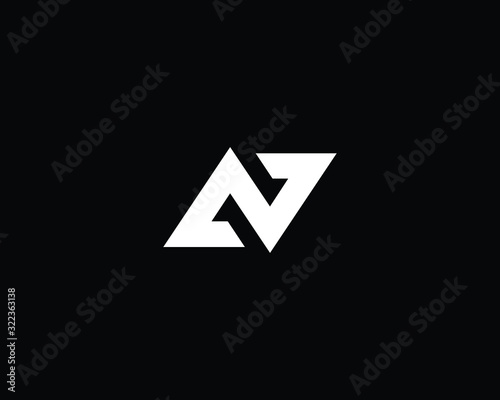 Creative and Minimalist Letter AV Logo Design Icon, Editable in Vector Format in Black and White Color photo