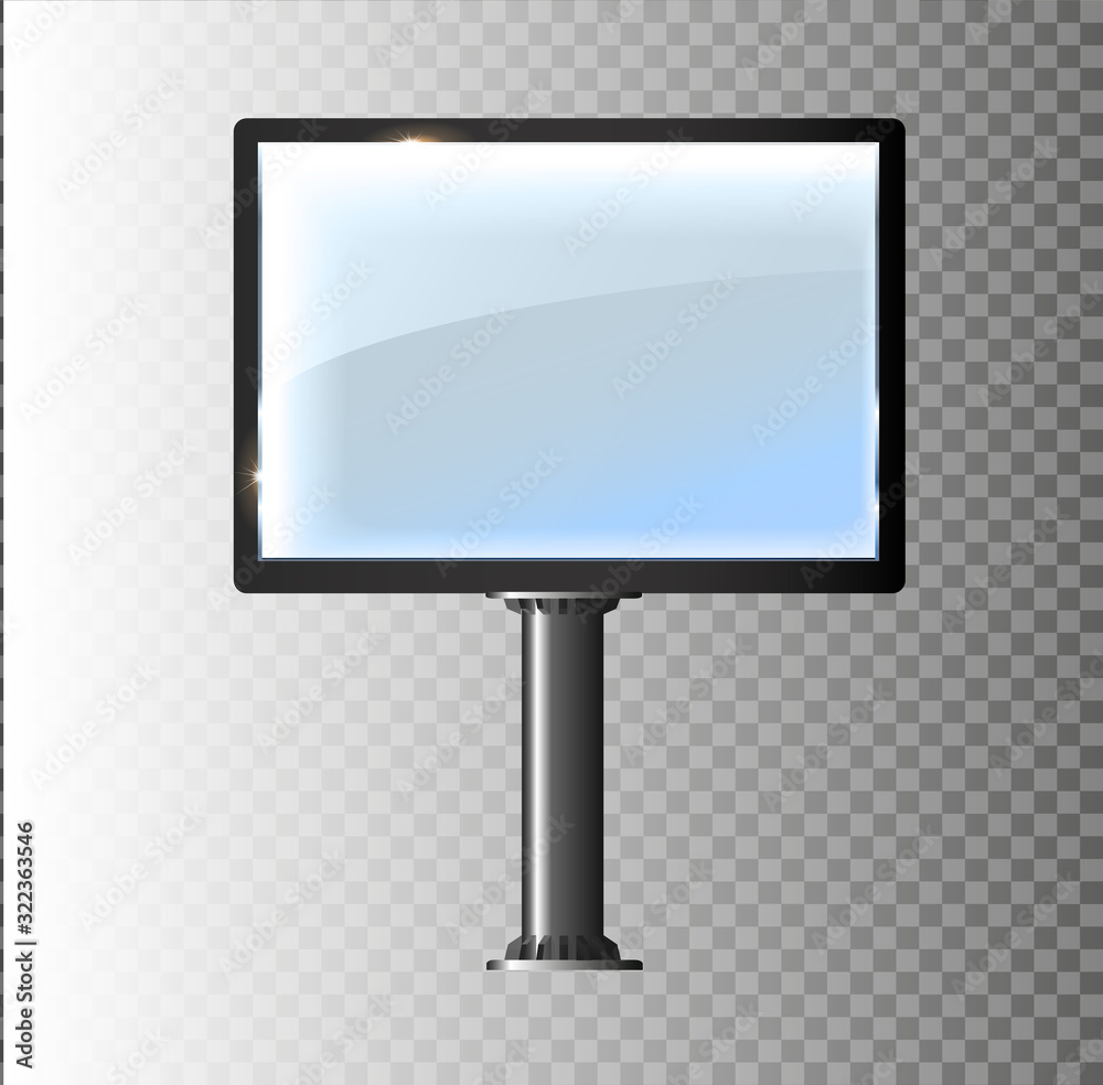 Blank white poster billboard for advertising vector design. Blank white poster billboard for advertising vector design.