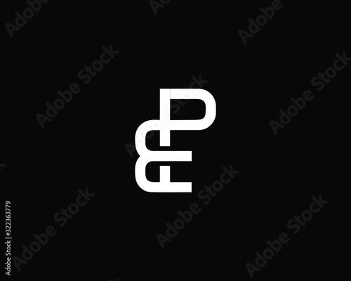 Creative and Minimalist Letter EP PE Logo Design Icon, Editable in Vector Format in Black and White Color
