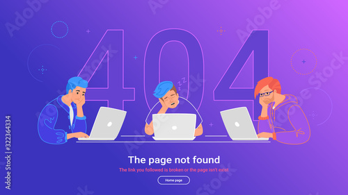 The page not found 404 error