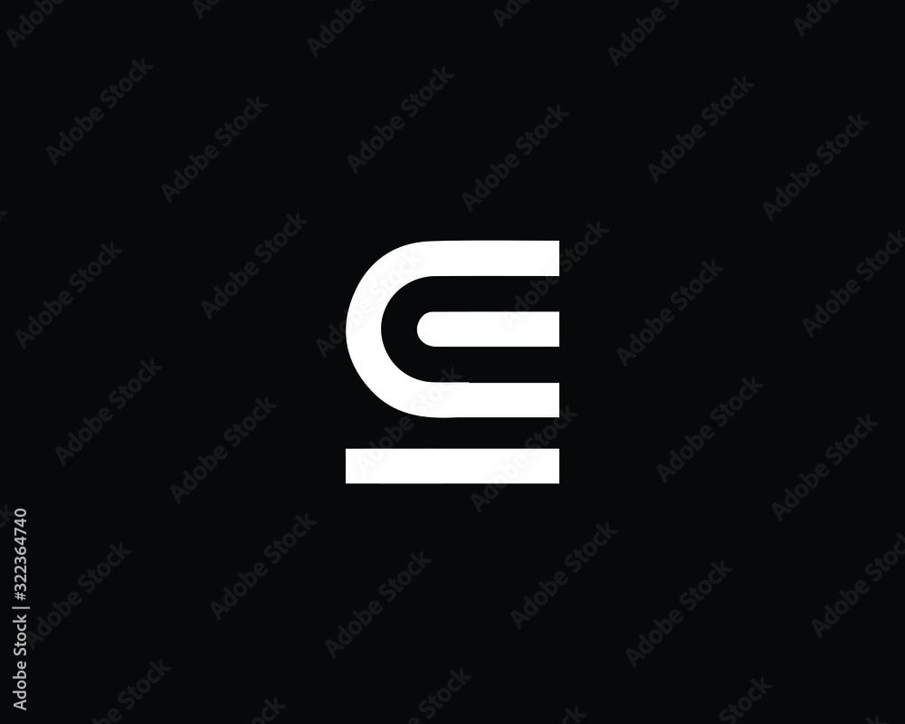 Creative and Minimalist Letter EL LE Logo Design Icon, Editable in Vector Format in Black and White Color - obrazy, fototapety, plakaty 