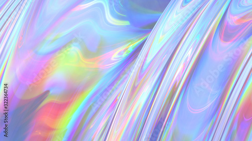 Transparent Rainbow Plastic or Glass. Holographic Rainbow foil