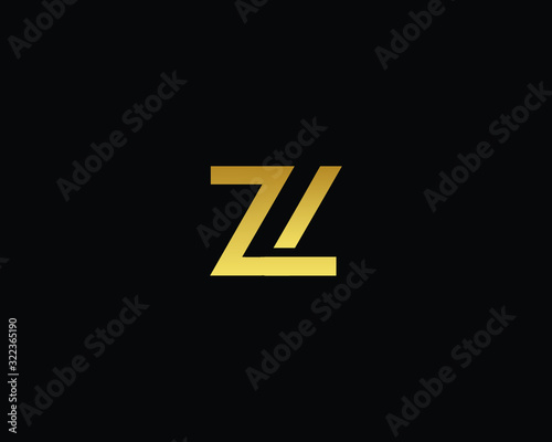 Gold Minimalist Letter Z Logo Design Icon, Editable in Vector Format