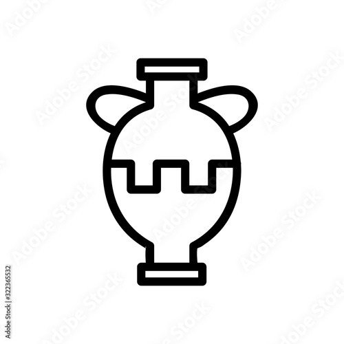 The Greek icon vector. Thin line sign. Isolated contour symbol illustration
