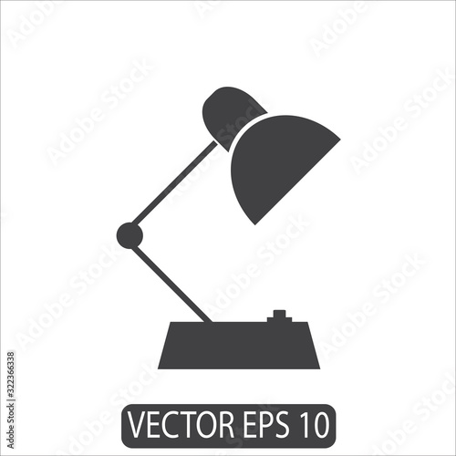 Table Lamp icon, Vector Template