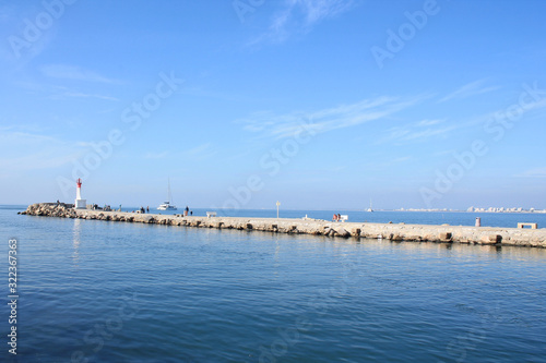 Le Grau du Roi, a seaside resort on the coast of occitanie region in France