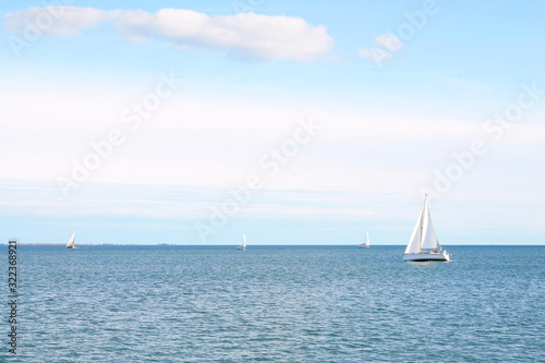 Sail boat in mediterranean sea, France