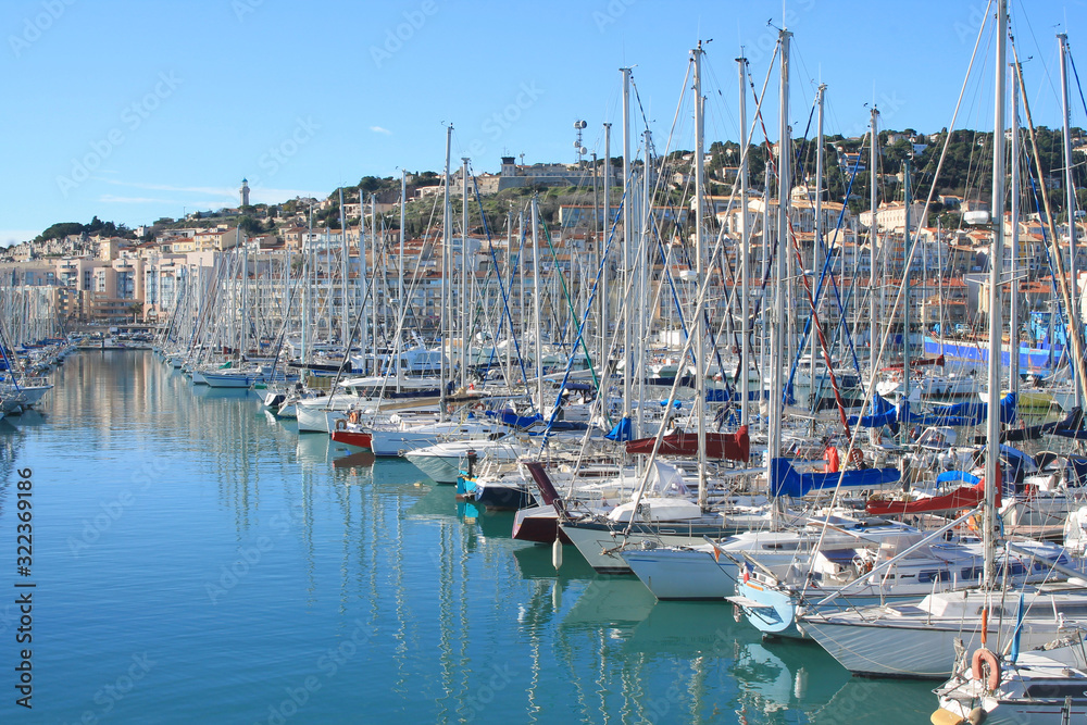 Marina of Sete, a seaside resort and singular island in the Mediterranean sea, it is named the Venice of Languedoc Rousillon, France