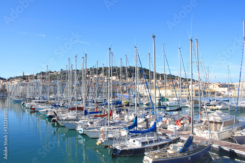 Marina of Sete, a seaside resort and singular island in the Mediterranean sea, it is named the Venice of Languedoc Rousillon, France © Picturereflex