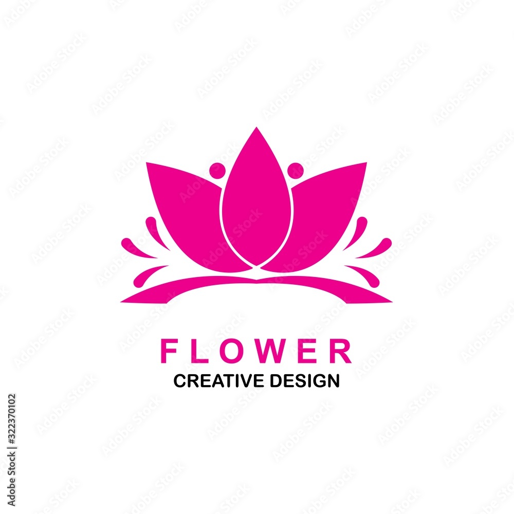 Fototapeta premium Beauty flowers icon logo design Template Vector