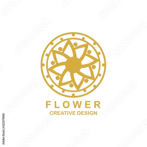 Creative Flower Concept Logo Design Template