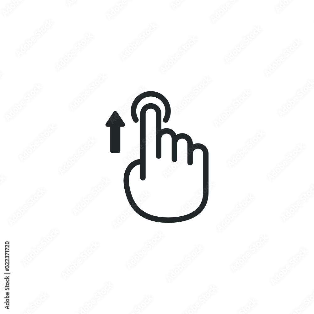 Swipe up icon for social media stories, scroll pictogram template color editable. Arrow up logo for blogger symbol vector sign isolated on white background illustration for graphic and web design. Swipe up icon for social media stories, scroll pictogram template color editable. Arrow up logo for blogger symbol vector sign isolated on white background illustration for graphic and web design.