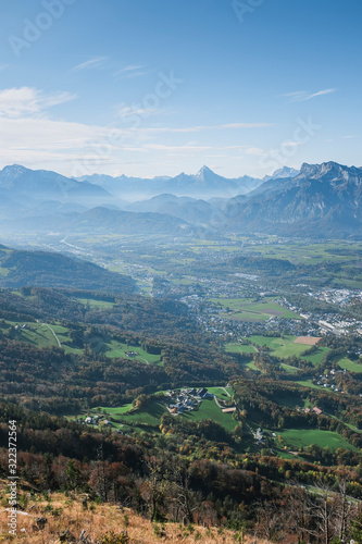 Vistas Panorámica de los Alpes Bávaros desde Gaisberg, Salzburg en Viena