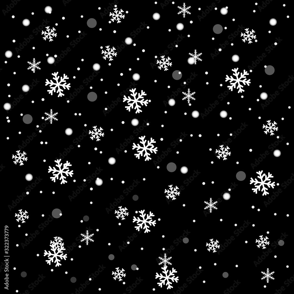 Falling snow, snowflakes. Happy new year Falling snow, snowflakes. Happy new year