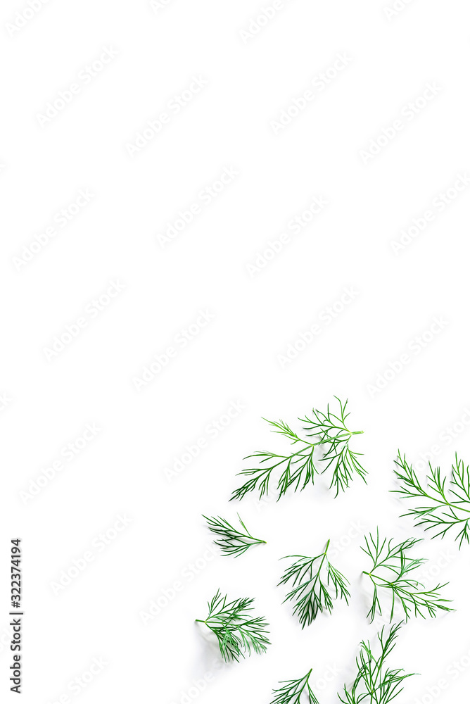 top view of fresh organic dill from the garden isolated on a white background
top view of fresh organic dill from the garden isolated on a white background