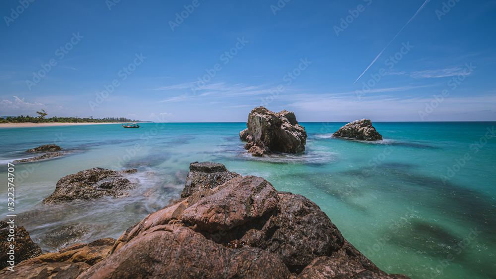 Tranquil Tropical Turquoise Sea Scenery