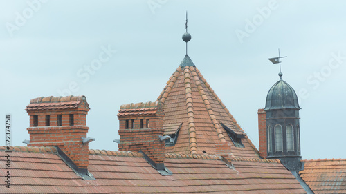 Belarus. Mir castle. The roof of the castle