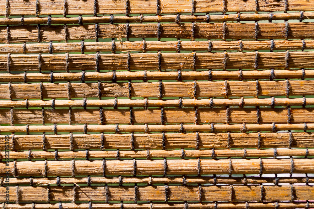 texture of yellow wicker straw for background