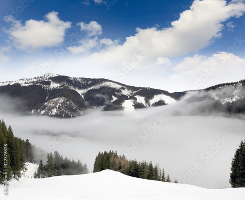 winter landscape in mountains