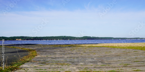 Lake Carcans in summer beautiful sun day in Hourtin Atlantic coast france © OceanProd