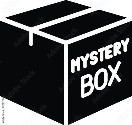 Mystery box icon, vector illustration