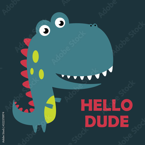 cute dinosaur isolated