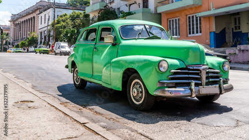 Havana  Cuba. Vintage classic American car in on the streets of the vibrant city.
