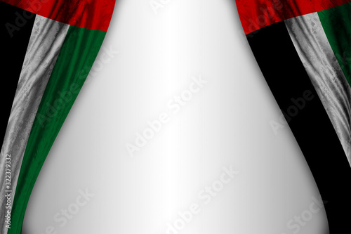 United Arab Emirates flags with theater effect