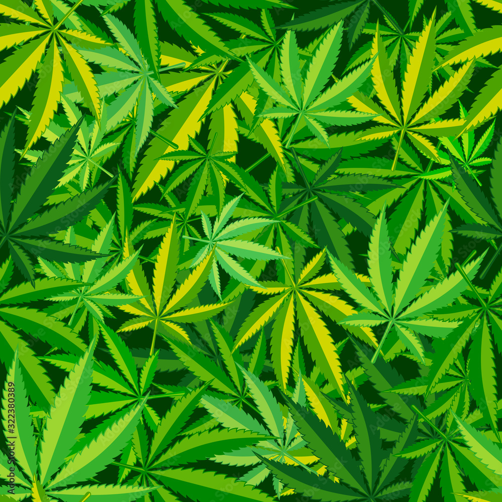 Cannabis Leaf Seamless Pattern Cannabis Leaf Seamless Pattern