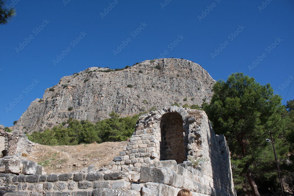 Beautiful ancient ruins of Priene in Turkey
