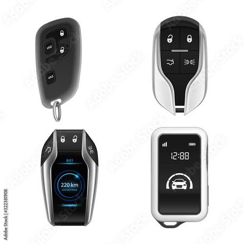 Car alarm system remote control key model