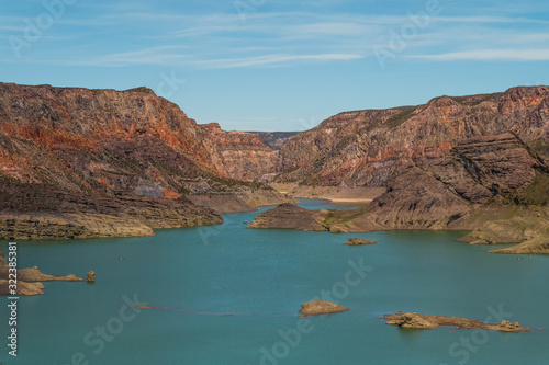 Amazing landscape of The Atuel Canyon in Valle Grande, Argentina.